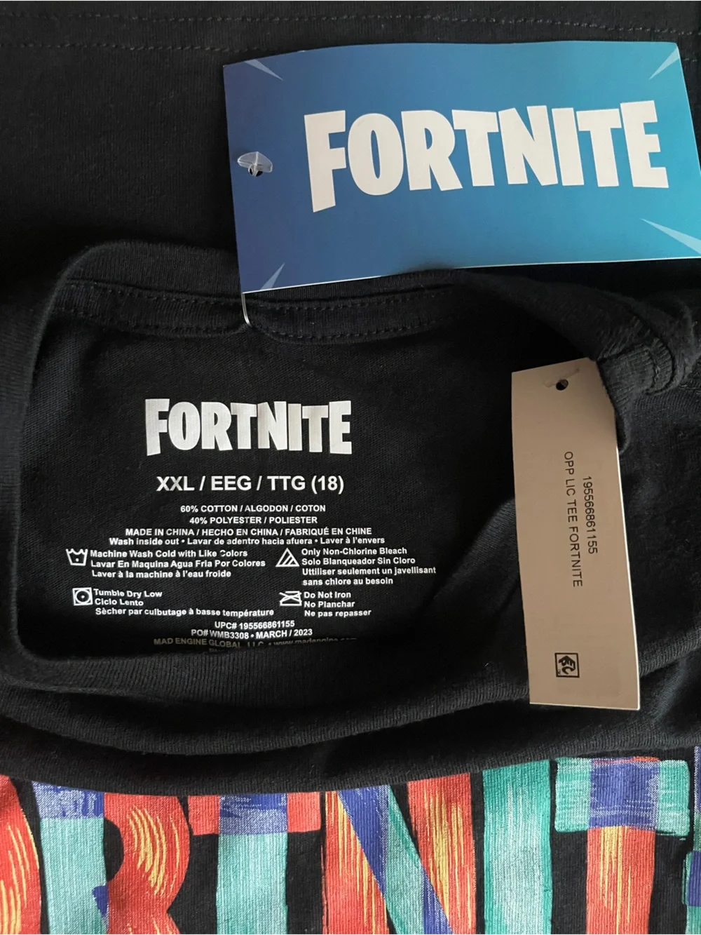 Fortnite Kids Black Short Sleeve Tee